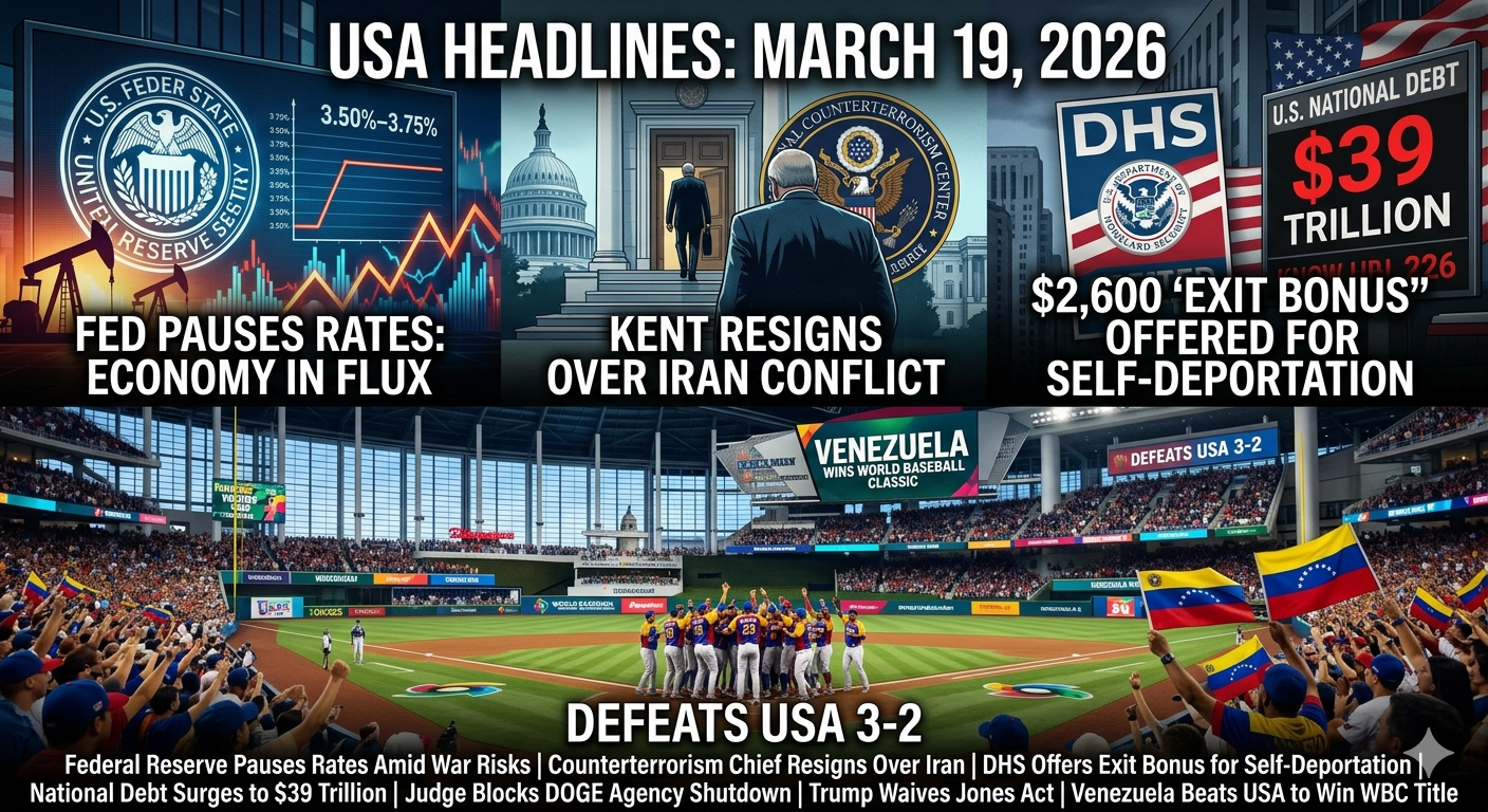 USA Head Line – Thursday, March 19, 2026