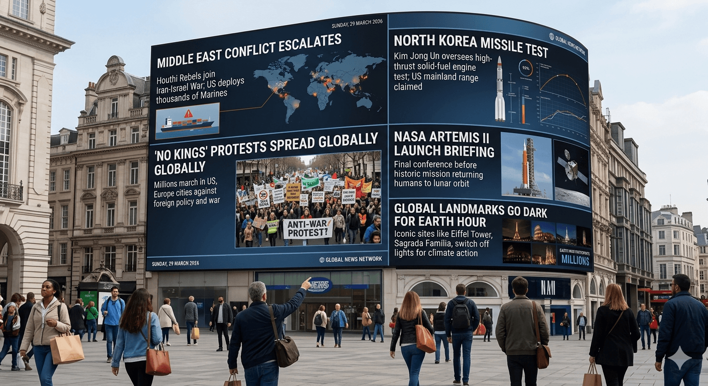 Top world headline March 29, 2026