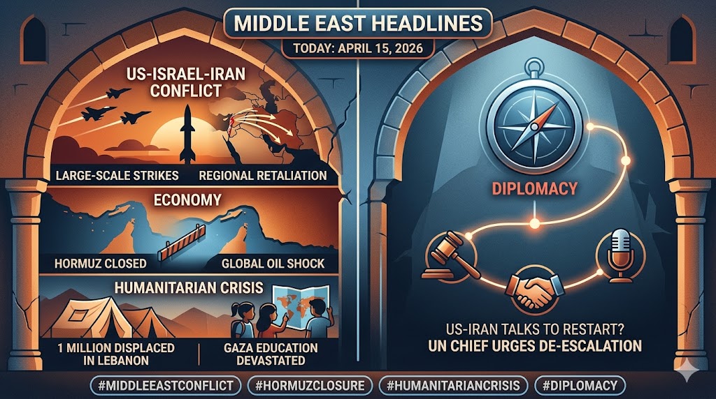 Middle East Head Line –Wednesday, April 15, 2026