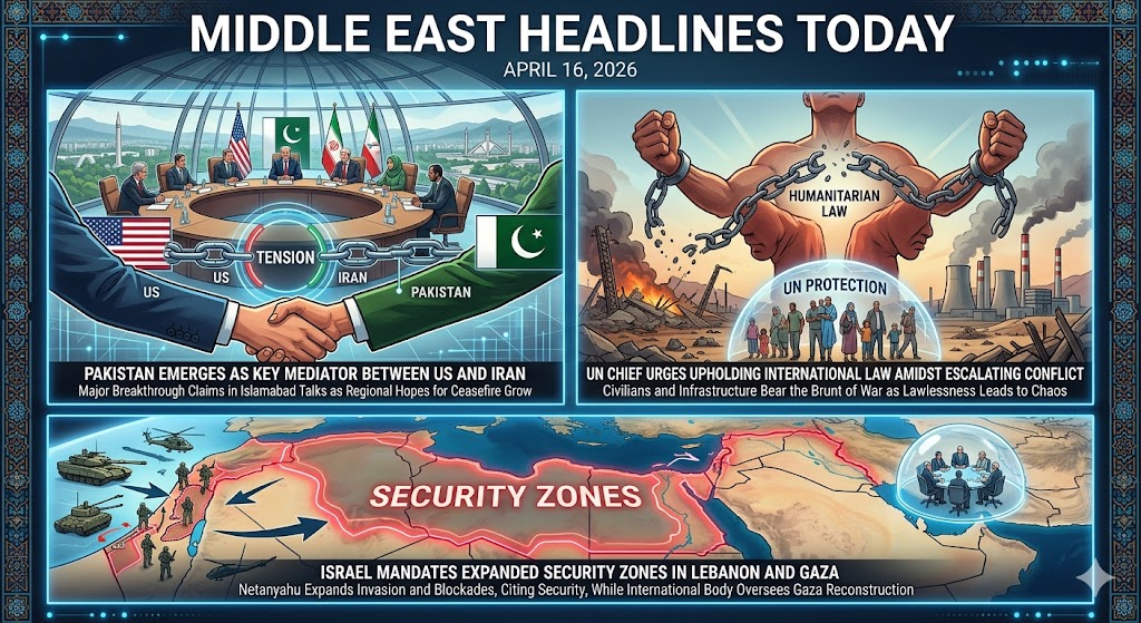 Middle East Head Line –Thursday, April 16, 2026